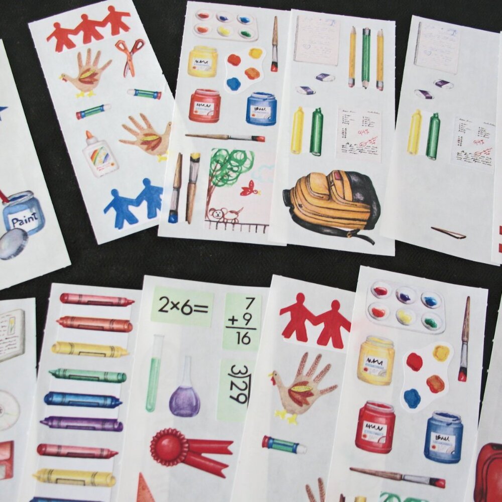 Lot of Stickers, Studio, Block, School, Rollerblades, Bicycle. - Picture 3 of 10
